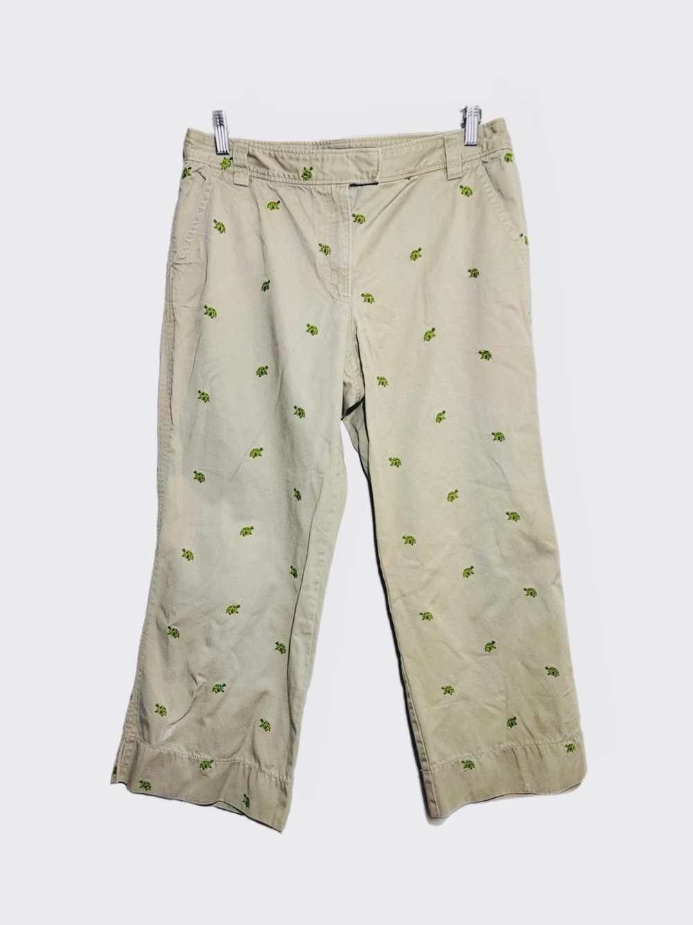 Vintage Y2K J Crew Turtle Embroidered Pants
